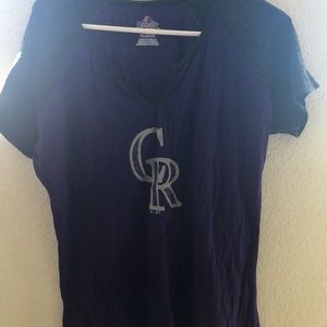 Two Colorado Rockies shirts